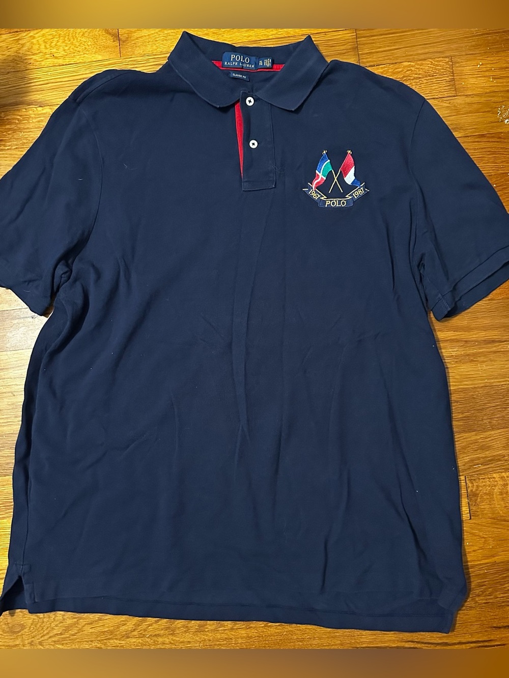 Polo by Ralph Lauren Navy Short-Sleeve Flag Crest Polo